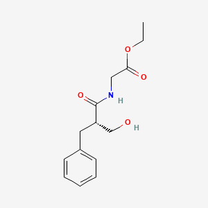 molecular formula C14H19NO4 B3097636 (S)-乙基 2-(2-苄基-3-羟基丙酰胺)乙酸酯 CAS No. 1314751-83-1