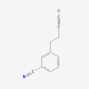 molecular formula C11H9N B3097638 3-(But-3-yn-1-yl)benzonitrile CAS No. 1314893-02-1