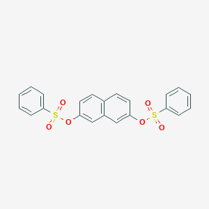 molecular formula C22H16O6S2 B309765 7-[(Phenylsulfonyl)oxy]-2-naphthyl benzenesulfonate 