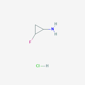 molecular formula C3H7ClFN B3097651 (1R,2R)-2-氟代环丙胺盐酸盐 CAS No. 1314933-35-1