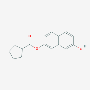 molecular formula C16H16O3 B309767 7-Hydroxy-2-naphthyl cyclopentanecarboxylate 