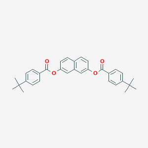 molecular formula C32H32O4 B309770 7-[(4-Tert-butylbenzoyl)oxy]-2-naphthyl 4-tert-butylbenzoate 