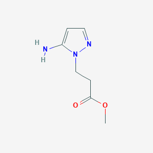molecular formula C7H11N3O2 B3097763 5-氨基-1-(2-甲氧羰基乙基)吡唑 CAS No. 131654-76-7