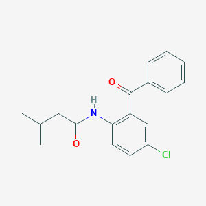 molecular formula C18H18ClNO2 B309777 N-(2-benzoyl-4-chlorophenyl)-3-methylbutanamide 