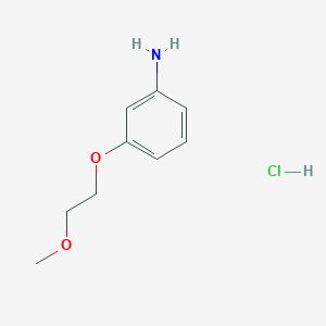molecular formula C9H14ClNO2 B3097771 [3-(2-甲氧基乙氧基)苯基]胺盐酸盐 CAS No. 131770-50-8
