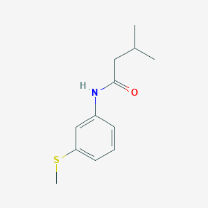 molecular formula C12H17NOS B309778 3-methyl-N-[3-(methylsulfanyl)phenyl]butanamide 