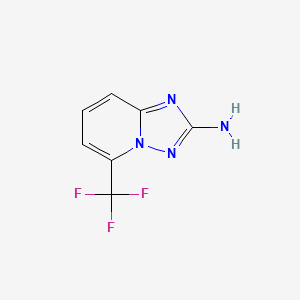 molecular formula C7H5F3N4 B3097791 5-(Trifluoromethyl)-[1,2,4]triazolo[1,5-a]pyridin-2-amine CAS No. 1319067-64-5