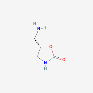 molecular formula C4H8N2O2 B3097795 (5S)-5-(aminomethyl)-1,3-oxazolidin-2-one CAS No. 1319737-99-9