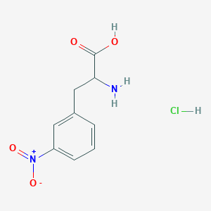 molecular formula C9H11ClN2O4 B3097797 3-Nitrophenylalanine hydrochloride CAS No. 131980-25-1