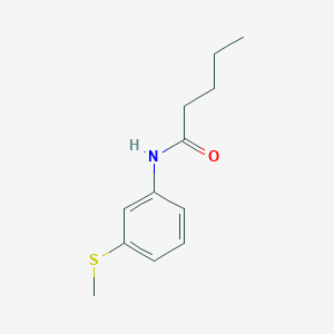 molecular formula C12H17NOS B309780 N-[3-(methylsulfanyl)phenyl]pentanamide 