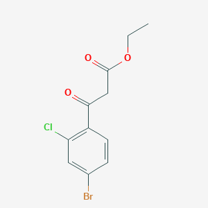 molecular formula C11H10BrClO3 B3097802 Ethyl 3-(4-bromo-2-chlorophenyl)-3-oxopropanoate CAS No. 131994-22-4