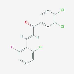 (2E)-3-(2-Chloro-6-fluorophenyl)-1-(3,4-dichlorophenyl)prop-2-en-1-one
