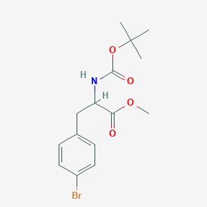 molecular formula C15H20BrNO4 B3097818 Methyl 3-(4-bromophenyl)-2-((tert-butoxycarbonyl)amino)propanoate CAS No. 132067-41-5