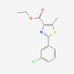 molecular formula C13H12ClNO2S B3097826 Ethyl 2-(3-chlorophenyl)-5-methyl-1,3-thiazole-4-carboxylate CAS No. 132089-41-9