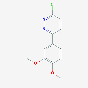 molecular formula C12H11ClN2O2 B3097834 3-Chloro-6-(3,4-dimethoxyphenyl)pyridazine CAS No. 132144-38-8