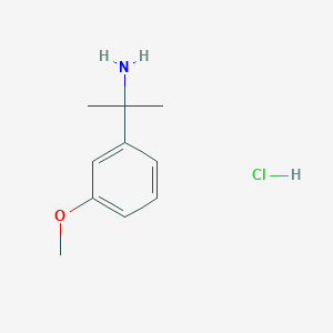 molecular formula C10H16ClNO B3097854 2-(3-甲氧苯基)丙烷-2-胺盐酸盐 CAS No. 1322200-79-2