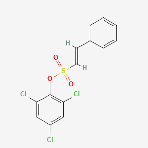 molecular formula C14H9Cl3O3S B3097860 2,4,6-Trichlorophenyl 2-phenylethenesulfonate CAS No. 1322270-45-0