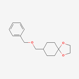 molecular formula C16H22O3 B3097897 8-(Benzyloxymethyl)-1,4-dioxaspiro[4.5]decane CAS No. 132452-42-7