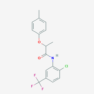 molecular formula C17H15ClF3NO2 B309790 N-[2-chloro-5-(trifluoromethyl)phenyl]-2-(4-methylphenoxy)propanamide 
