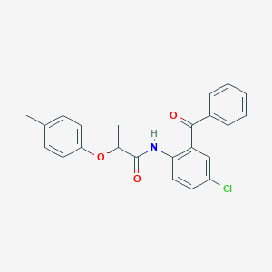 molecular formula C23H20ClNO3 B309791 N-(2-benzoyl-4-chlorophenyl)-2-(4-methylphenoxy)propanamide 