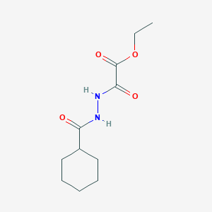 molecular formula C11H18N2O4 B3097916 Ethyl [2-(cyclohexylcarbonyl)hydrazinyl](oxo)acetate CAS No. 1325307-05-8
