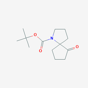 molecular formula C13H21NO3 B3097941 Tert-butyl 6-oxo-1-azaspiro[4.4]nonane-1-carboxylate CAS No. 132564-22-8