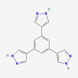 molecular formula C15H12N6 B3097948 1,3,5-Tri(4-pyrazolyl)benzene CAS No. 1325728-09-3