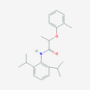 molecular formula C22H29NO2 B309800 N-(2,6-diisopropylphenyl)-2-(2-methylphenoxy)propanamide 