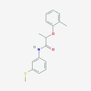molecular formula C17H19NO2S B309806 2-(2-methylphenoxy)-N-[3-(methylsulfanyl)phenyl]propanamide 