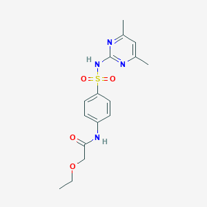 molecular formula C16H20N4O4S B309810 N-(4-{[(4,6-dimethyl-2-pyrimidinyl)amino]sulfonyl}phenyl)-2-ethoxyacetamide 