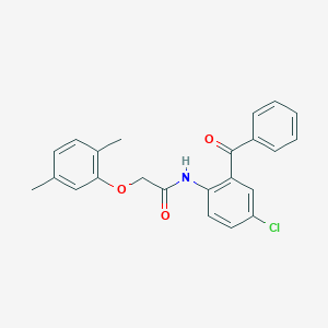 molecular formula C23H20ClNO3 B309814 N-(2-benzoyl-4-chlorophenyl)-2-(2,5-dimethylphenoxy)acetamide 