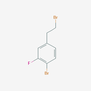 molecular formula C8H7Br2F B3098153 1-Bromo-4-(2-bromoethyl)-2-fluorobenzene CAS No. 1331944-02-5