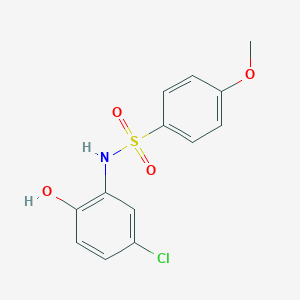 molecular formula C13H12ClNO4S B309817 N-(5-chloro-2-hydroxyphenyl)-4-methoxybenzenesulfonamide 