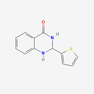 molecular formula C12H10N2OS B3098177 2-thiophen-2-yl-2,3-dihydro-1H-quinazolin-4-one CAS No. 13324-83-9