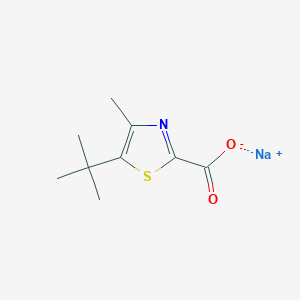 molecular formula C9H12NNaO2S B3098189 5-叔丁基-4-甲基-1,3-噻唑-2-羧酸钠 CAS No. 1332528-69-4