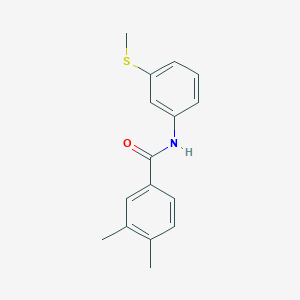 molecular formula C16H17NOS B309821 3,4-dimethyl-N-[3-(methylsulfanyl)phenyl]benzamide 