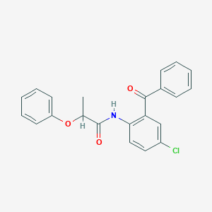 molecular formula C22H18ClNO3 B309825 N-(2-benzoyl-4-chlorophenyl)-2-phenoxypropanamide 