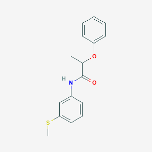 molecular formula C16H17NO2S B309828 N-[3-(methylsulfanyl)phenyl]-2-phenoxypropanamide 