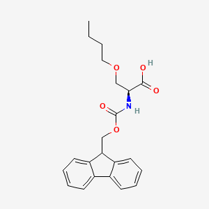 molecular formula C22H25NO5 B3098325 L-Serine, O-butyl-N-[(9H-fluoren-9-ylmethoxy)carbonyl]- CAS No. 133368-40-8