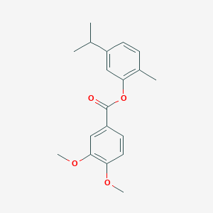 molecular formula C19H22O4 B309833 5-Isopropyl-2-methylphenyl 3,4-dimethoxybenzoate 