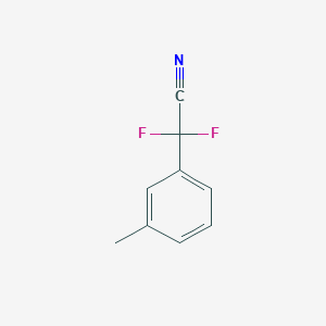 molecular formula C9H7F2N B3098337 2,2-Difluoro-2-(3-methylphenyl)acetonitrile CAS No. 1334146-40-5