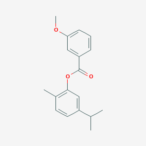 molecular formula C18H20O3 B309837 5-Isopropyl-2-methylphenyl 3-methoxybenzoate 