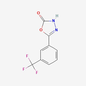 molecular formula C9H5F3N2O2 B3098375 5-[3-(trifluoromethyl)phenyl]-3H-1,3,4-oxadiazol-2-one CAS No. 1334627-21-2