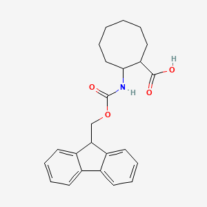 molecular formula C24H27NO4 B3098384 2-({[(9H-fluoren-9-yl)methoxy]carbonyl}amino)cyclooctane-1-carboxylic acid CAS No. 1335031-74-7