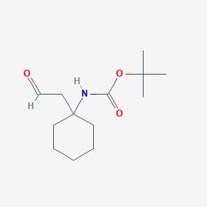 molecular formula C13H23NO3 B3098405 Tert-butyl 1-(formylmethyl)cyclohexylcarbamate CAS No. 1335042-28-8