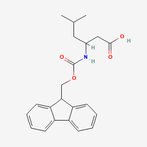 molecular formula C22H25NO4 B3098412 3-(9H-芴-9-基甲氧羰基氨基)-5-甲基己酸 CAS No. 1335042-37-9