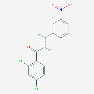 molecular formula C15H9Cl2NO3 B3098432 (2E)-1-(2,4-Dichlorophenyl)-3-(3-nitrophenyl)prop-2-en-1-one CAS No. 1335135-72-2