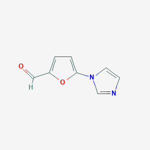 molecular formula C8H6N2O2 B3098438 5-(1H-Imidazol-1-yl)-2-furaldehyde CAS No. 133531-41-6