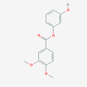molecular formula C15H14O5 B309844 3-Hydroxyphenyl 3,4-dimethoxybenzoate 