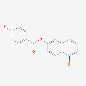 molecular formula C17H10BrFO2 B309845 5-Bromo-2-naphthyl 4-fluorobenzoate 